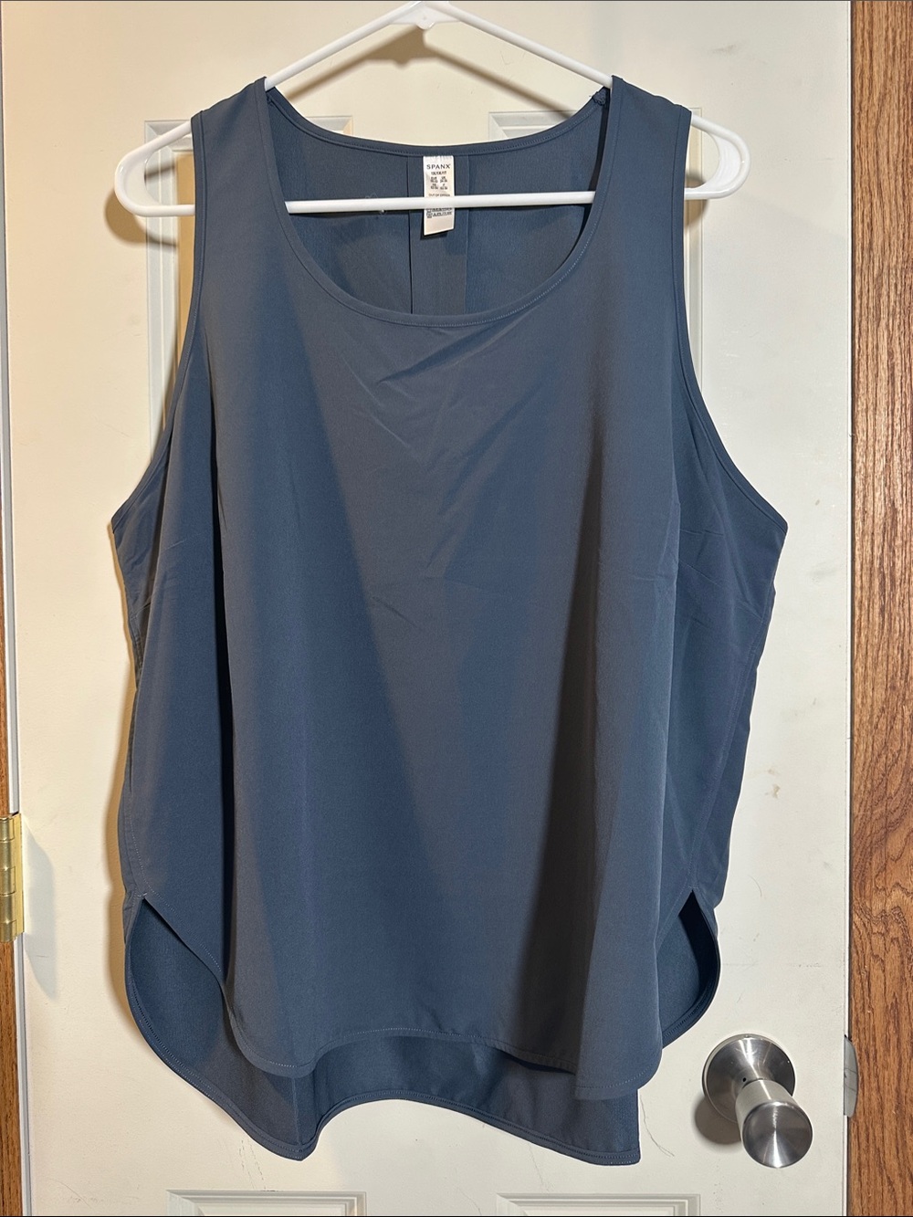SPANX Slate Blue Scoop Neck Tank
